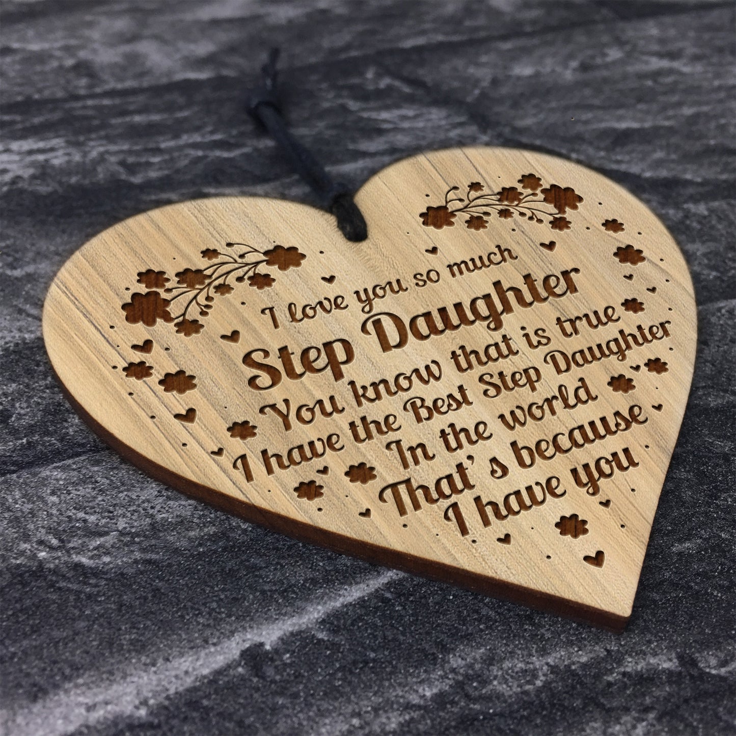 Gift For Step Daughter Love Gift Engraved Heart Birthday Gift
