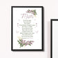 Mother And Daughter Gift Frame Print Mum Birthday Christmas Gift