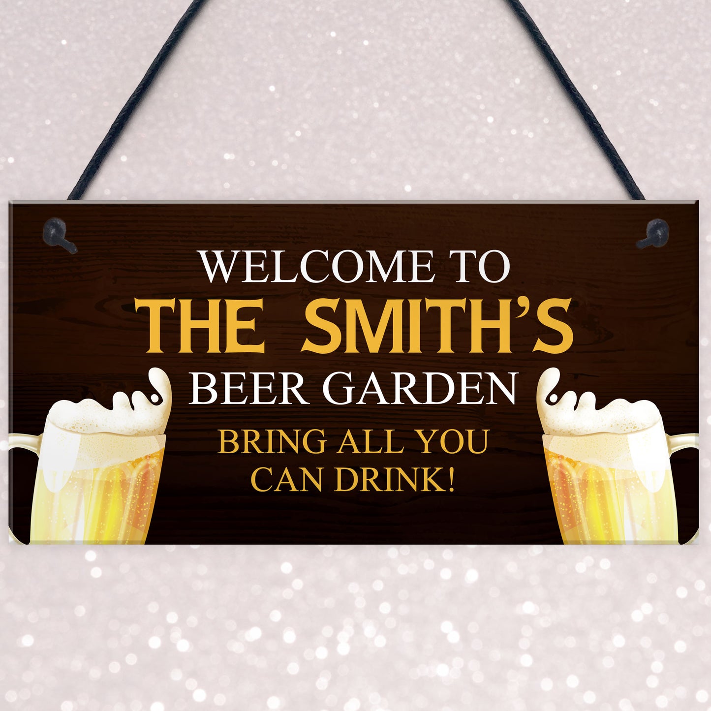 Funny Beer Garden Sign Personalised For Man Cave Bar Pub Alcohol