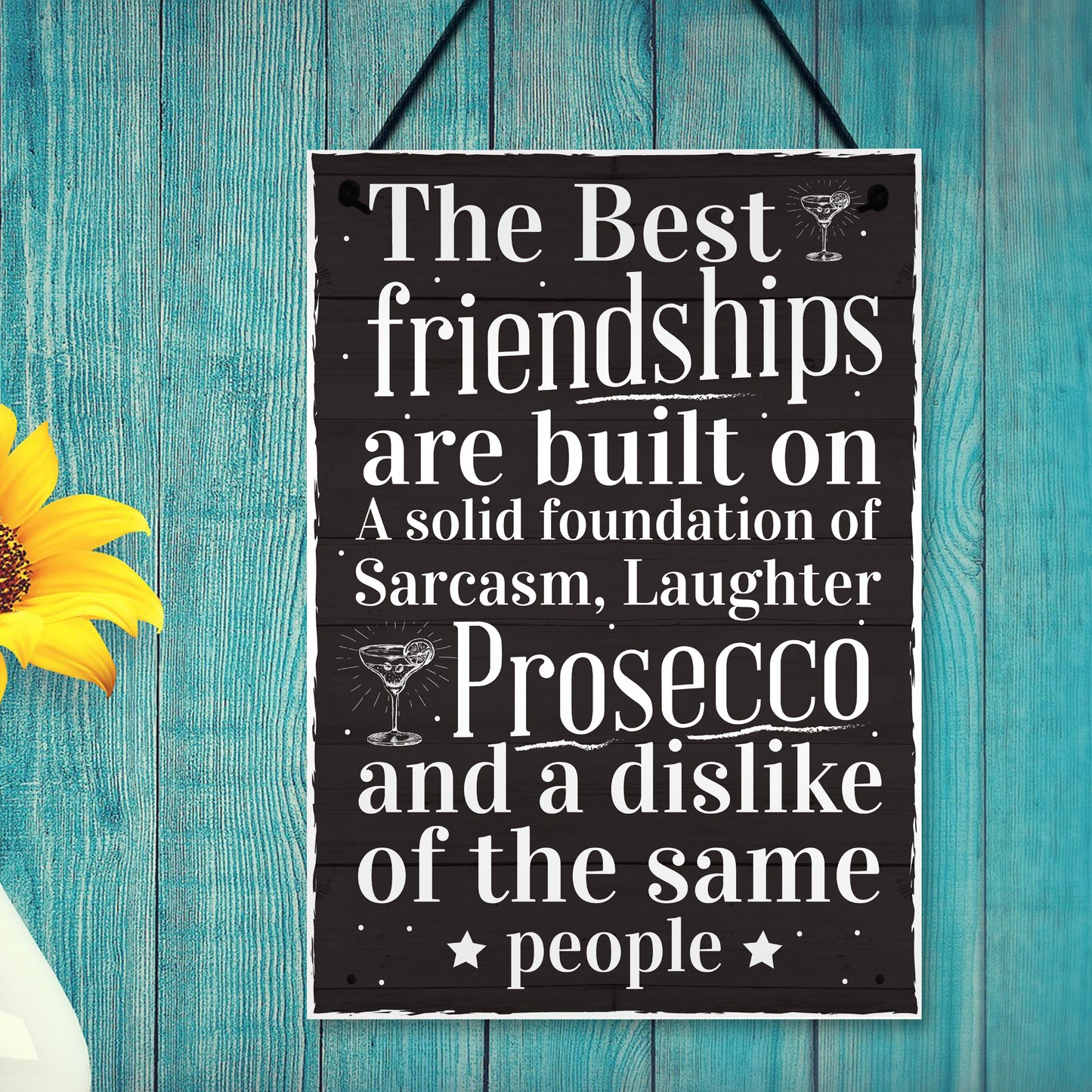 Friendship Sign Best Friend Prosecco Plaque Gifts For Women Her