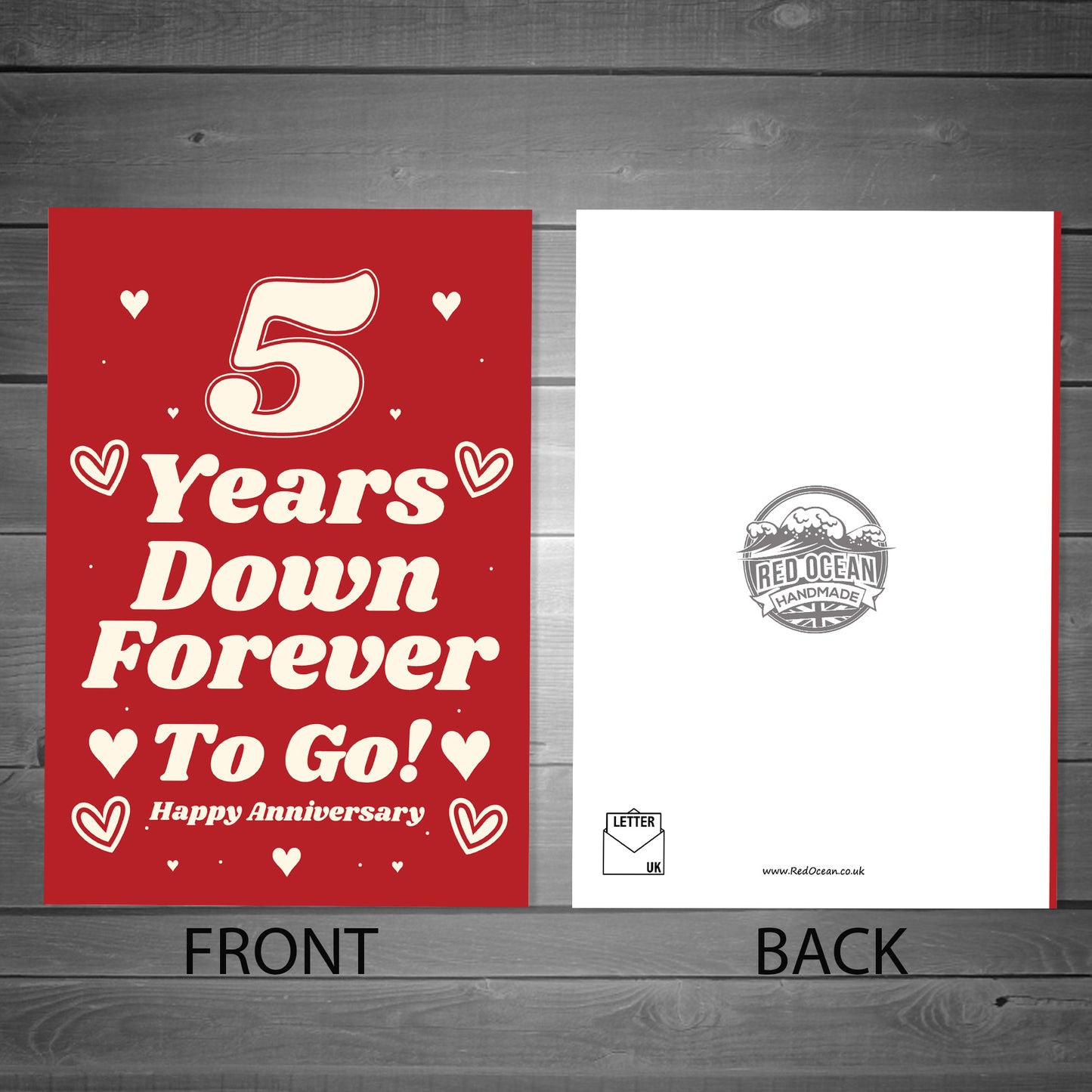 Funny Joke 5th Anniversary Card For Husband Wife Card For Him