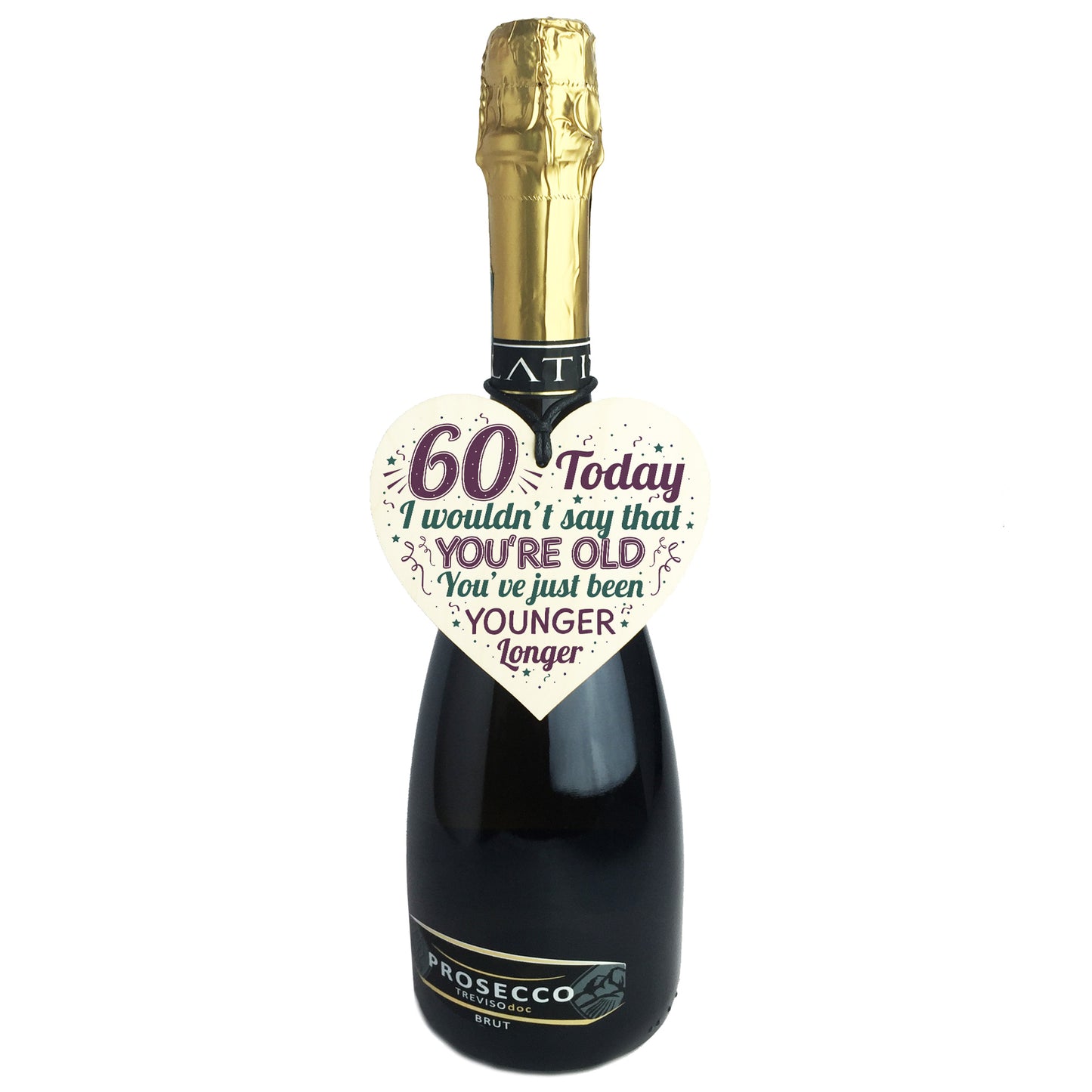 60th Birthday Gifts Funny Novelty Wood Heart Gift For Mum Dad