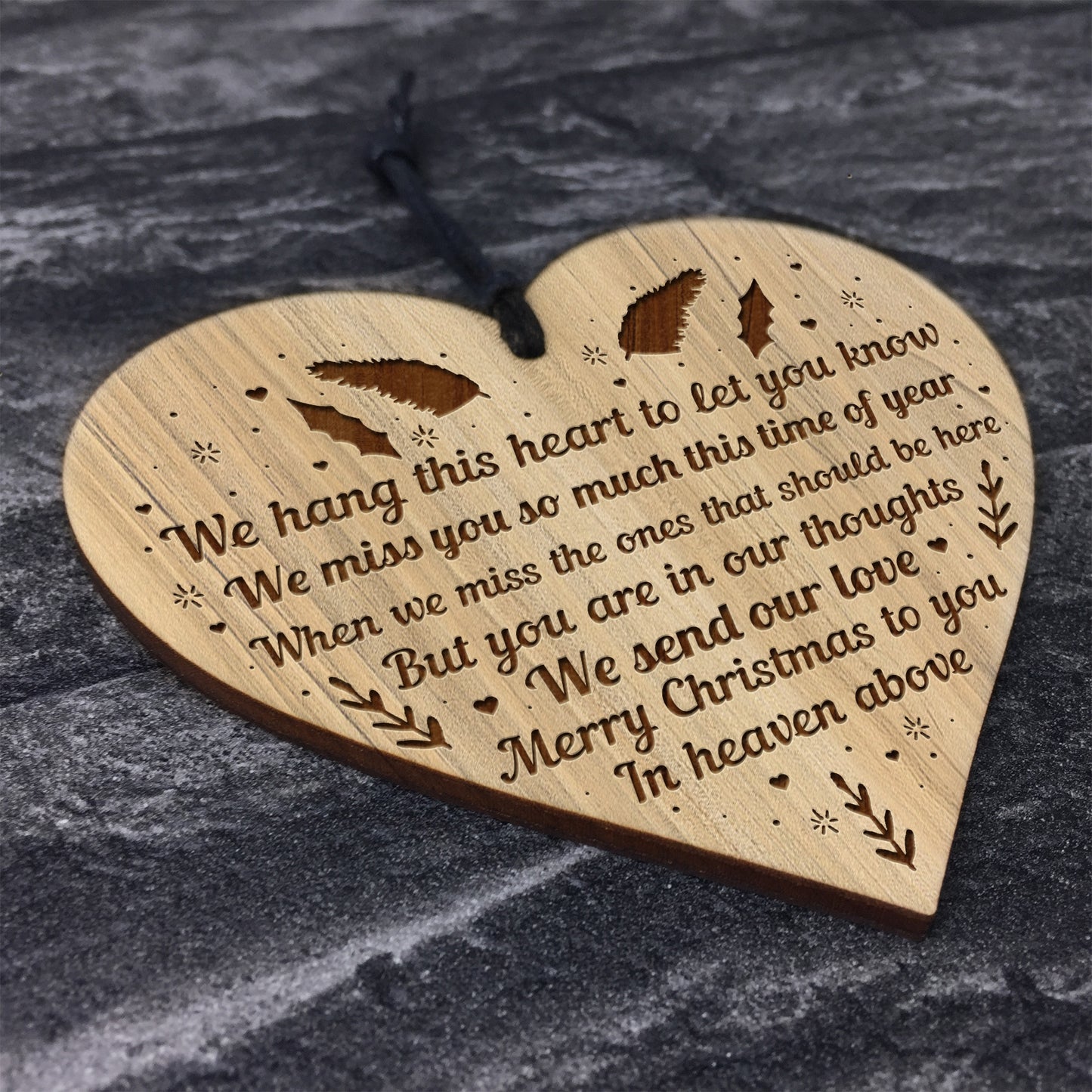 Christmas Memorial Hanging Bauble Engraved Tree Decoration