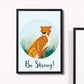 Animal Framed Prints For Nursery Cheetah Wall Art Decorations