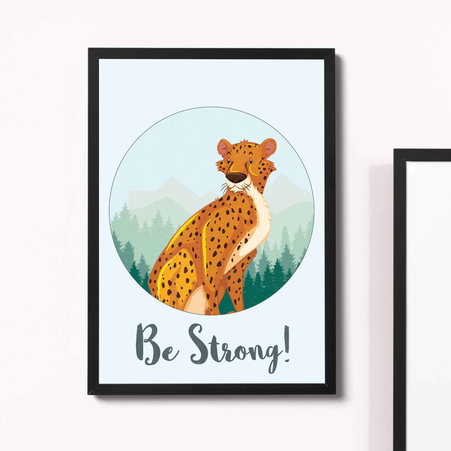 Animal Framed Prints For Nursery Cheetah Wall Art Decorations