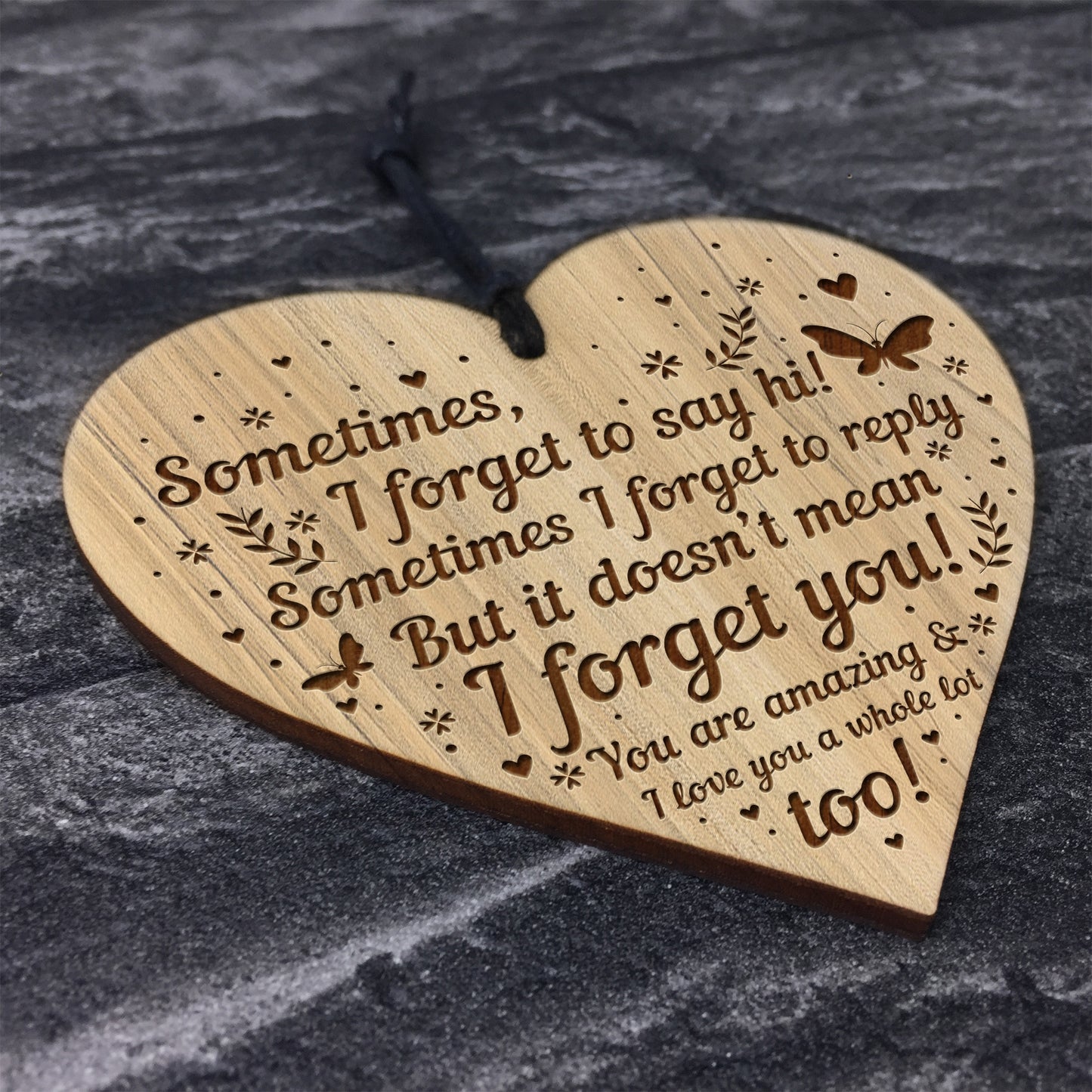 FRIENDSHIP SIGN Engraved Heart Birthday Christmas Gift