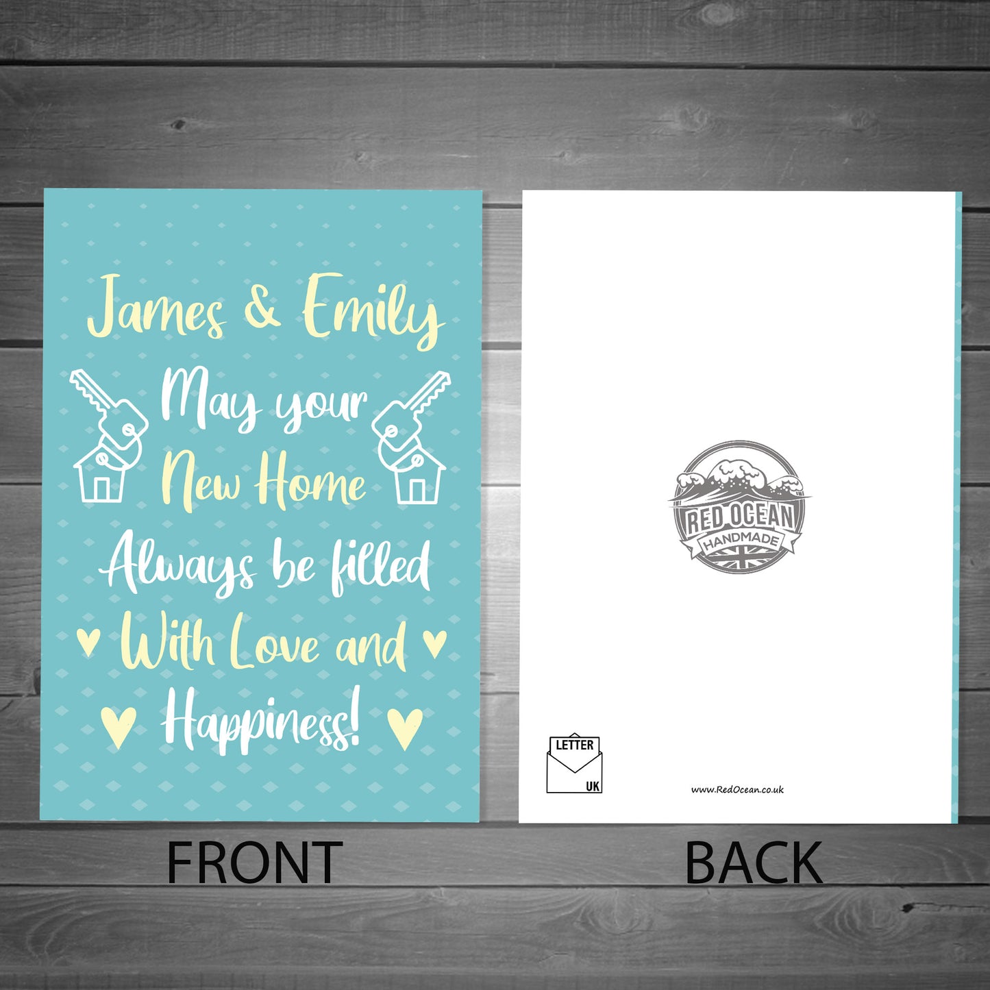 Personalised New Home Card For Couple Friend Congratulations