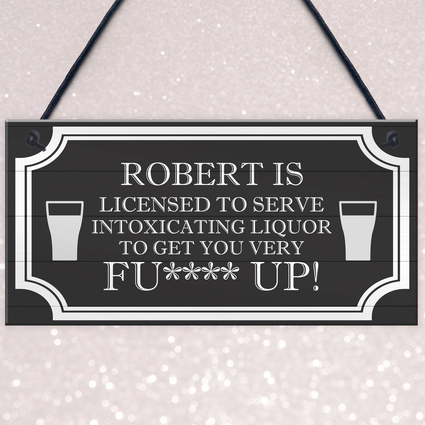Funny Rude Home Bar Sign Personalised Man Cave Pub Bar Hanging