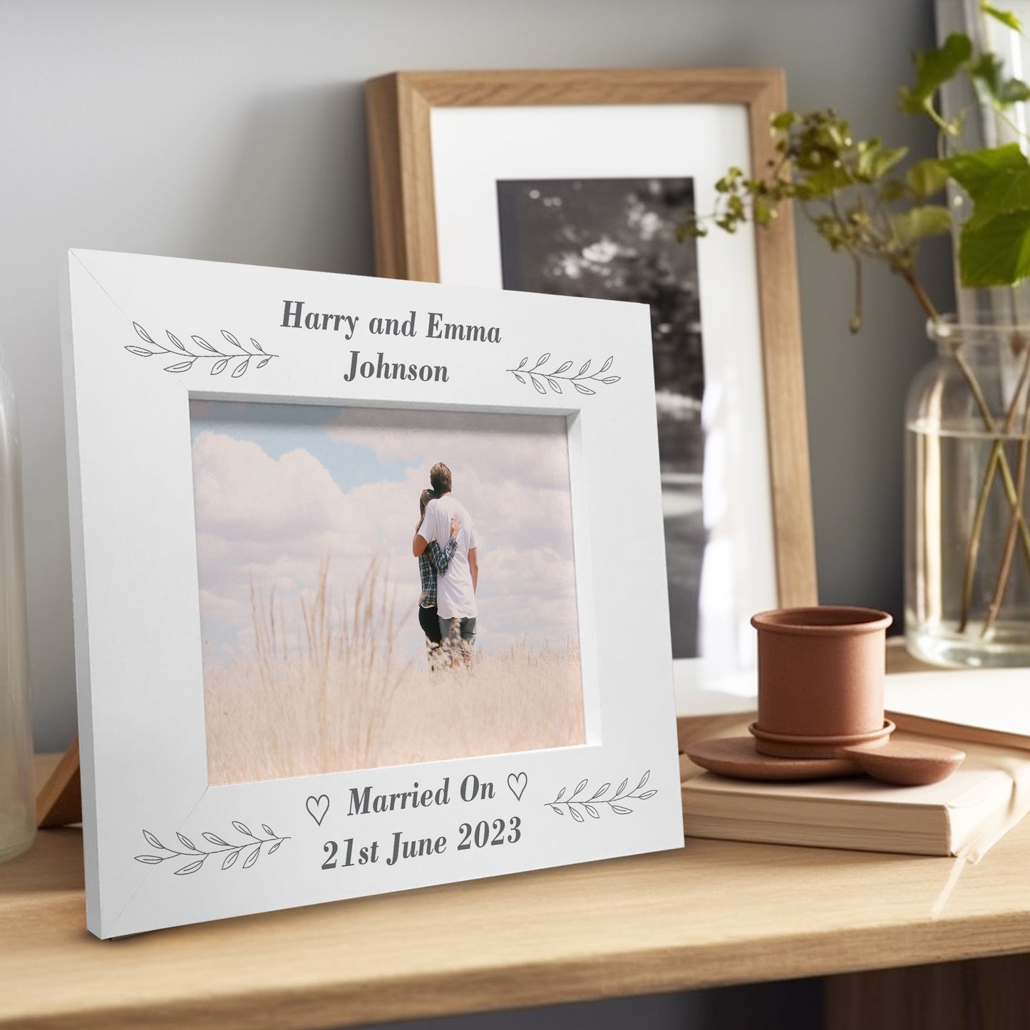 Wedding Day Gift Personalised Photo Frame Husband Wife Gift