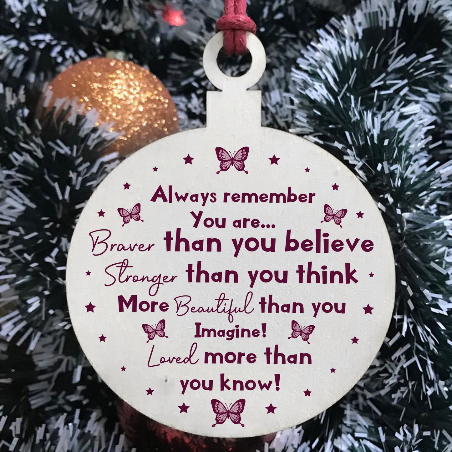 Friendship Christmas Bauble Inspirational Tree Decoration Gifts