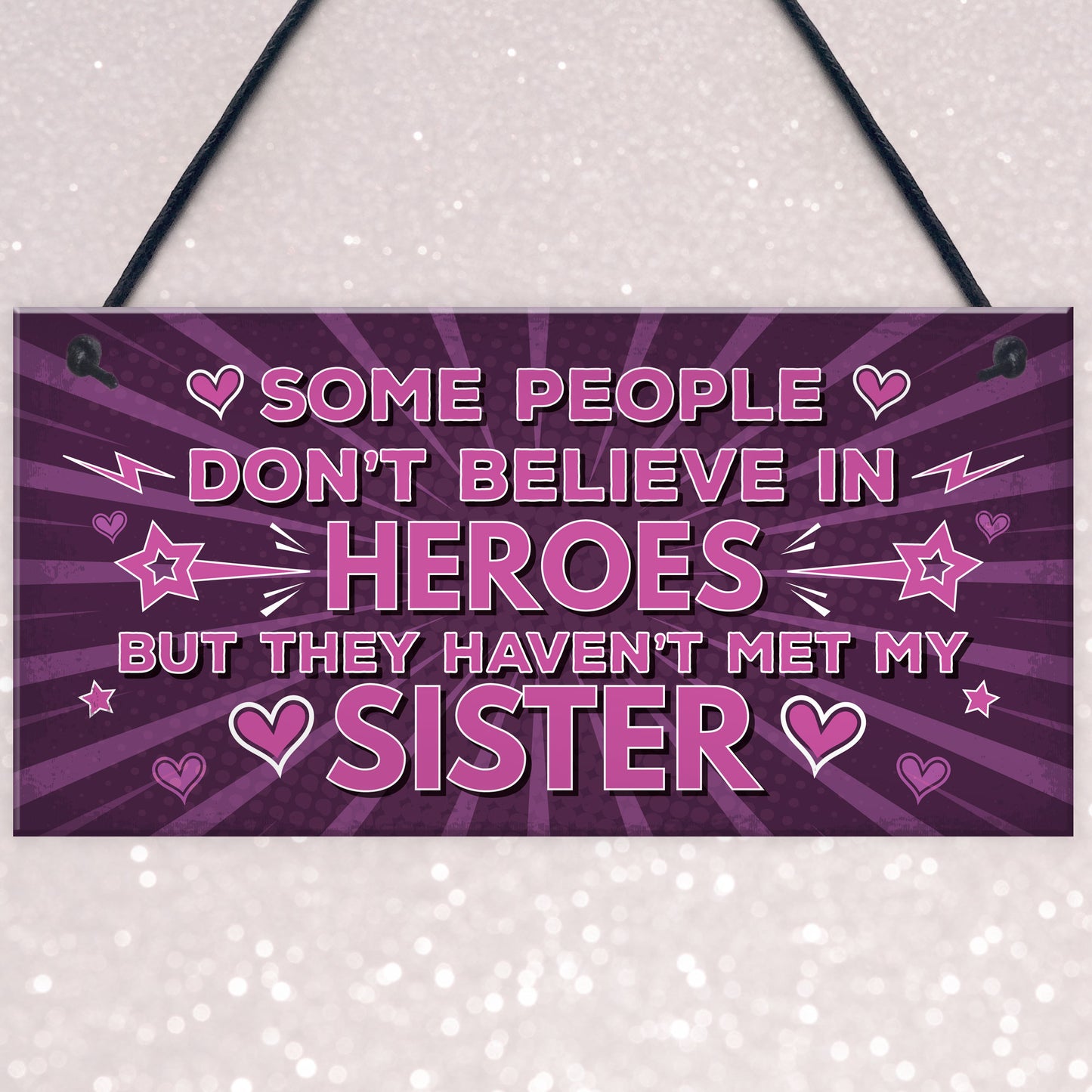 Funny Best Friend SISTER Hanging Plaque Friendship Birthday Gift