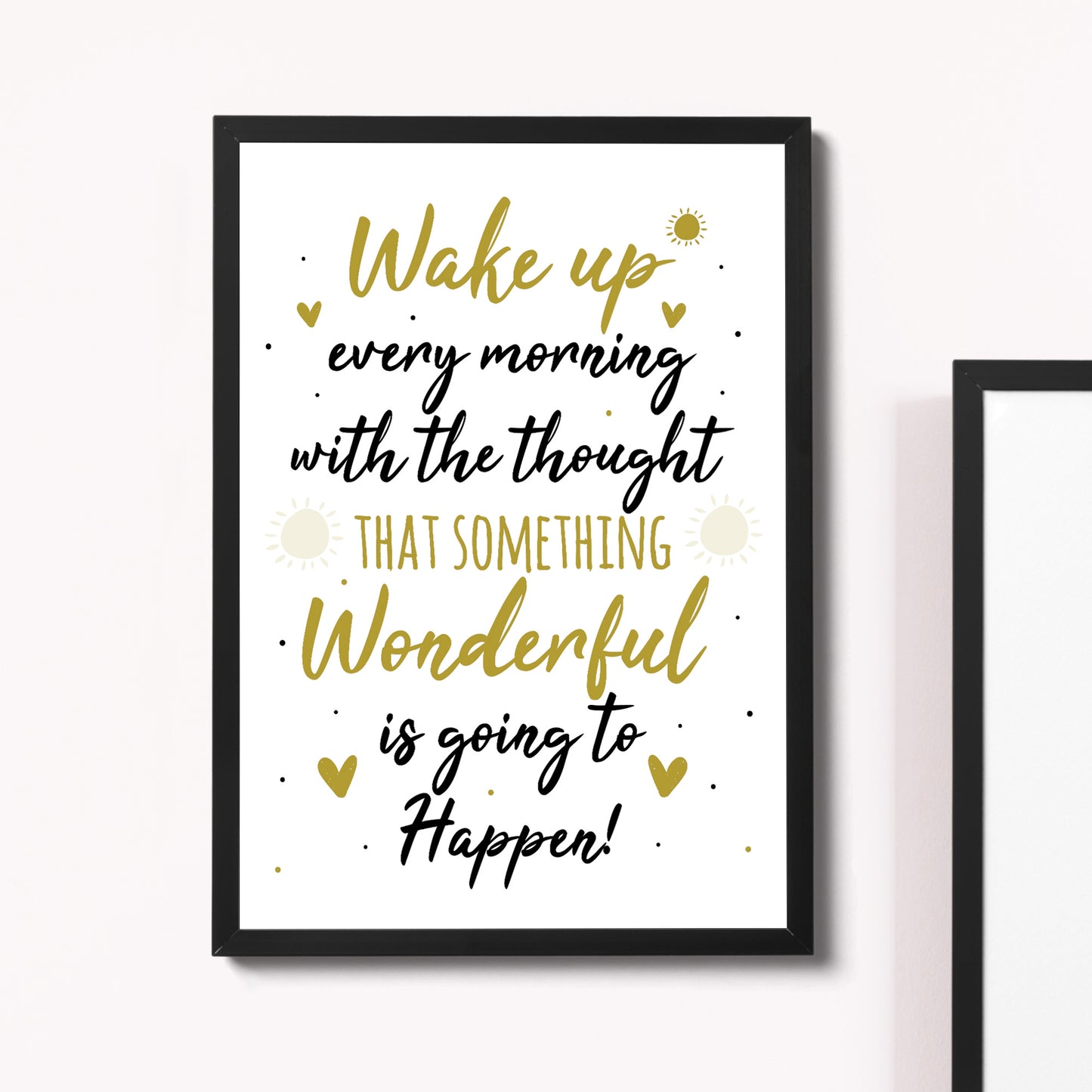 Inspirational Motivational Positive Quote Framed Print Birthday