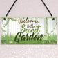 Welcome To The Secret Garden Hanging Plaque Garden Shed