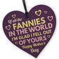 Funny Mothers Day Card And Wooden Heart Rude Gift For Mum