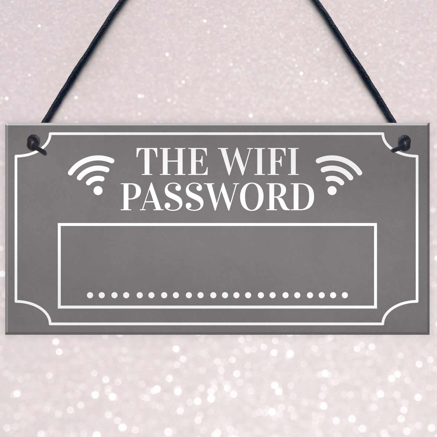 Grey Wifi Password Hanging Home Internet Decor Sign New Home