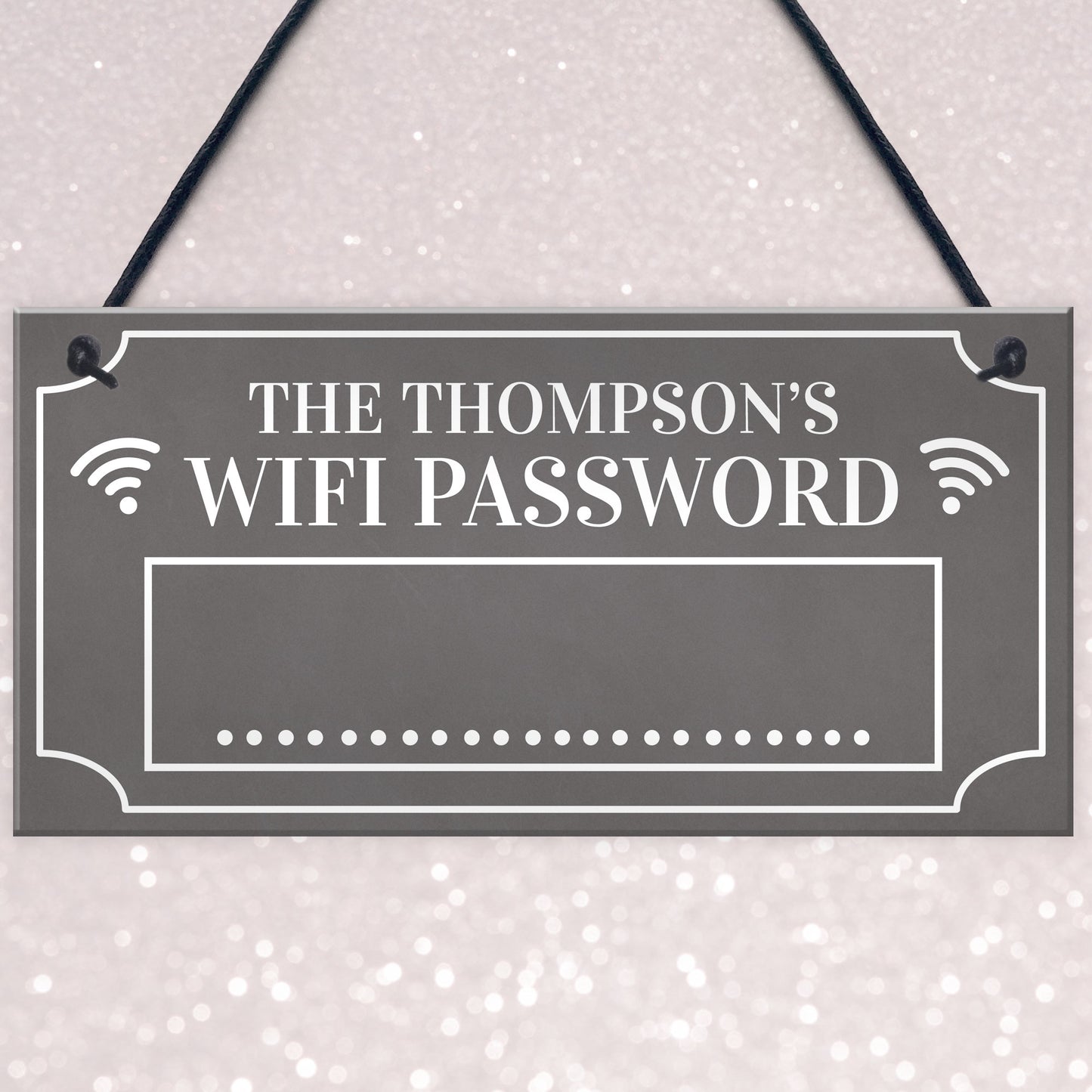 Family Wifi Password PERSONALISED Wifi Network Display Sign