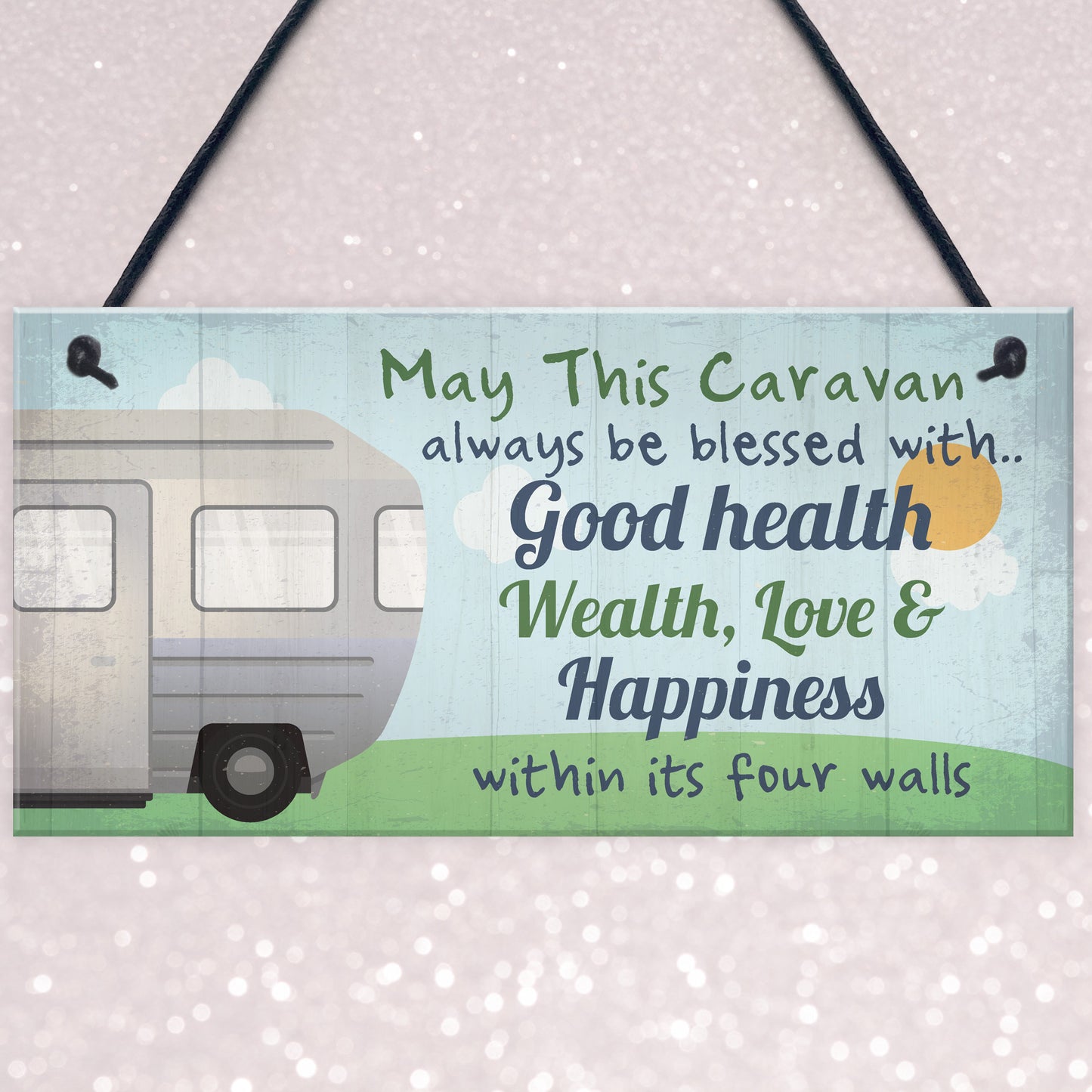 Bless This Caravan Plaque Novelty Camping Camper Sign Mum Gift