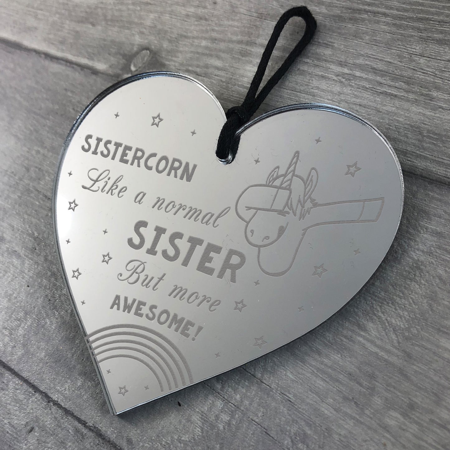 Sister Gift SISTERCORN Heart Unicorn Sign Gift For Sister