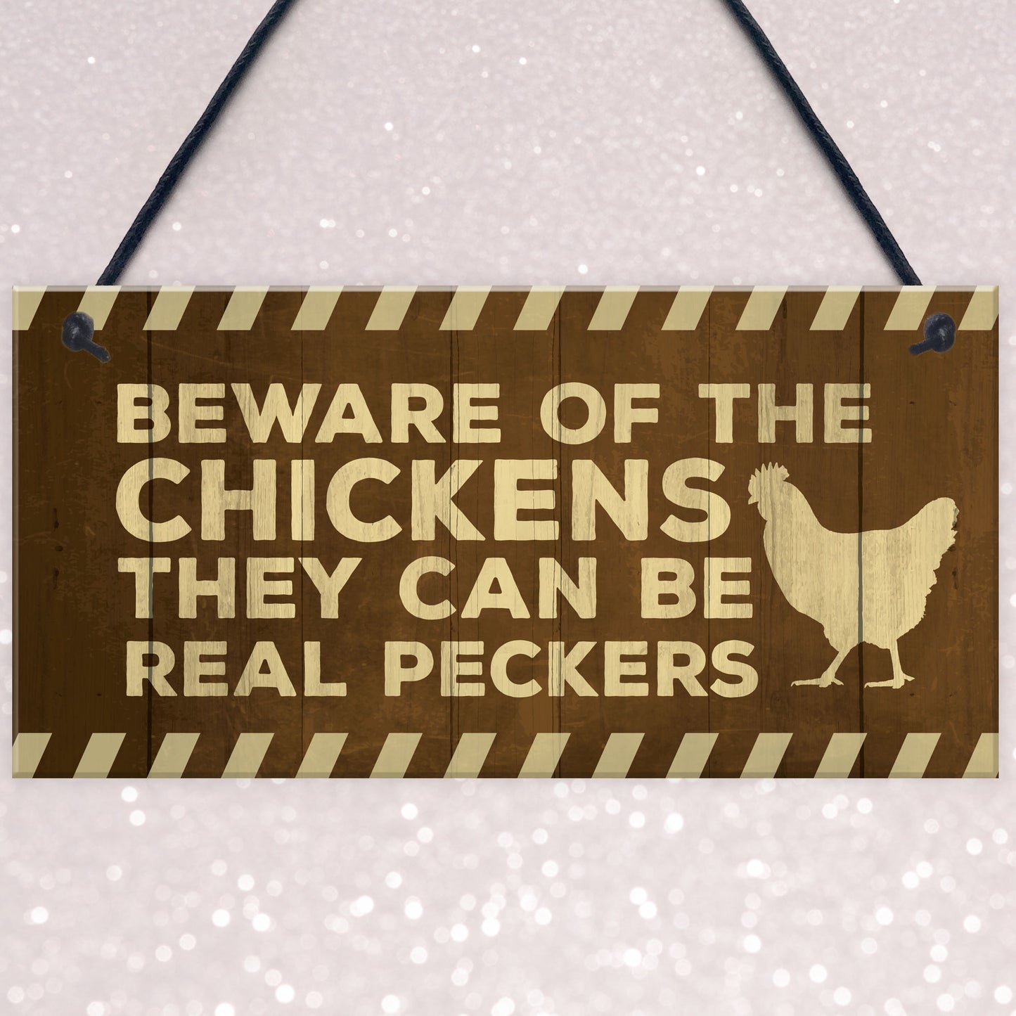Beware Of The Chickens Sign Funny Chicken Coop Sign Home Plaque