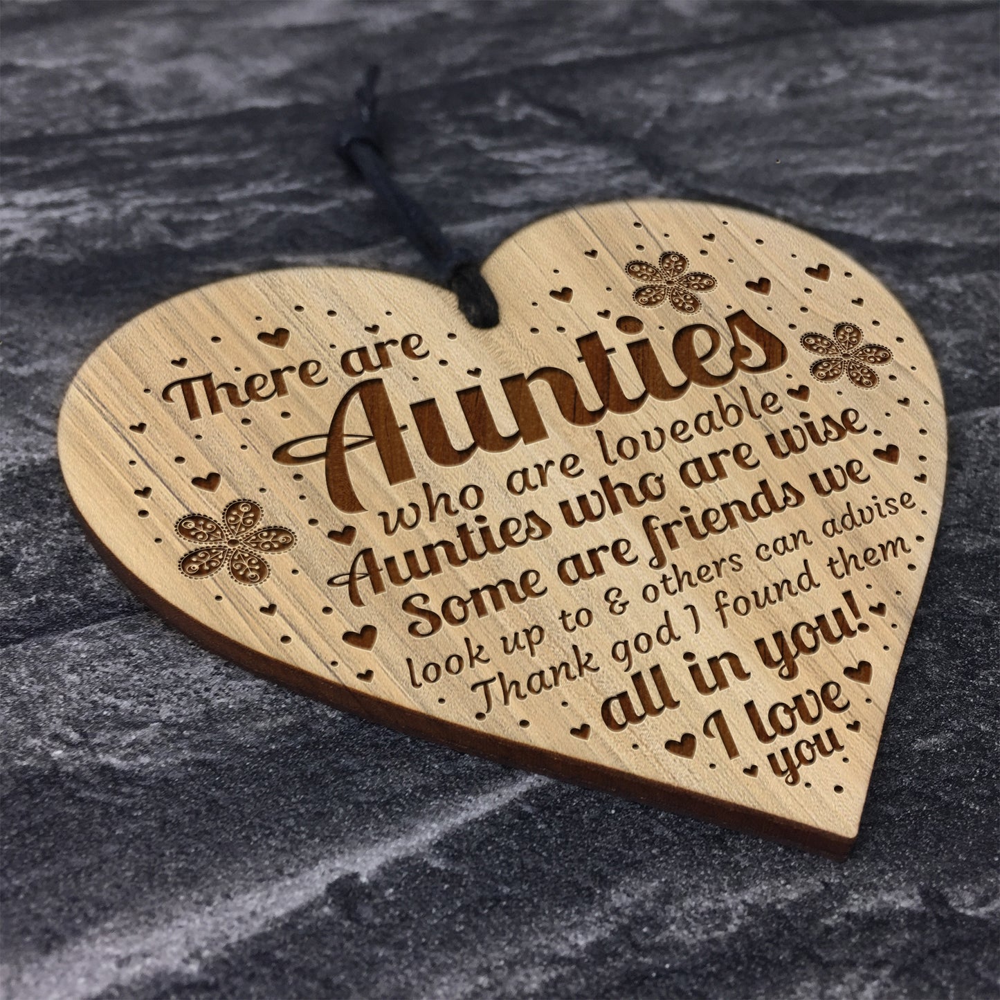 Auntie Plaque Engraved Heart Auntie Birthday Christmas Gifts