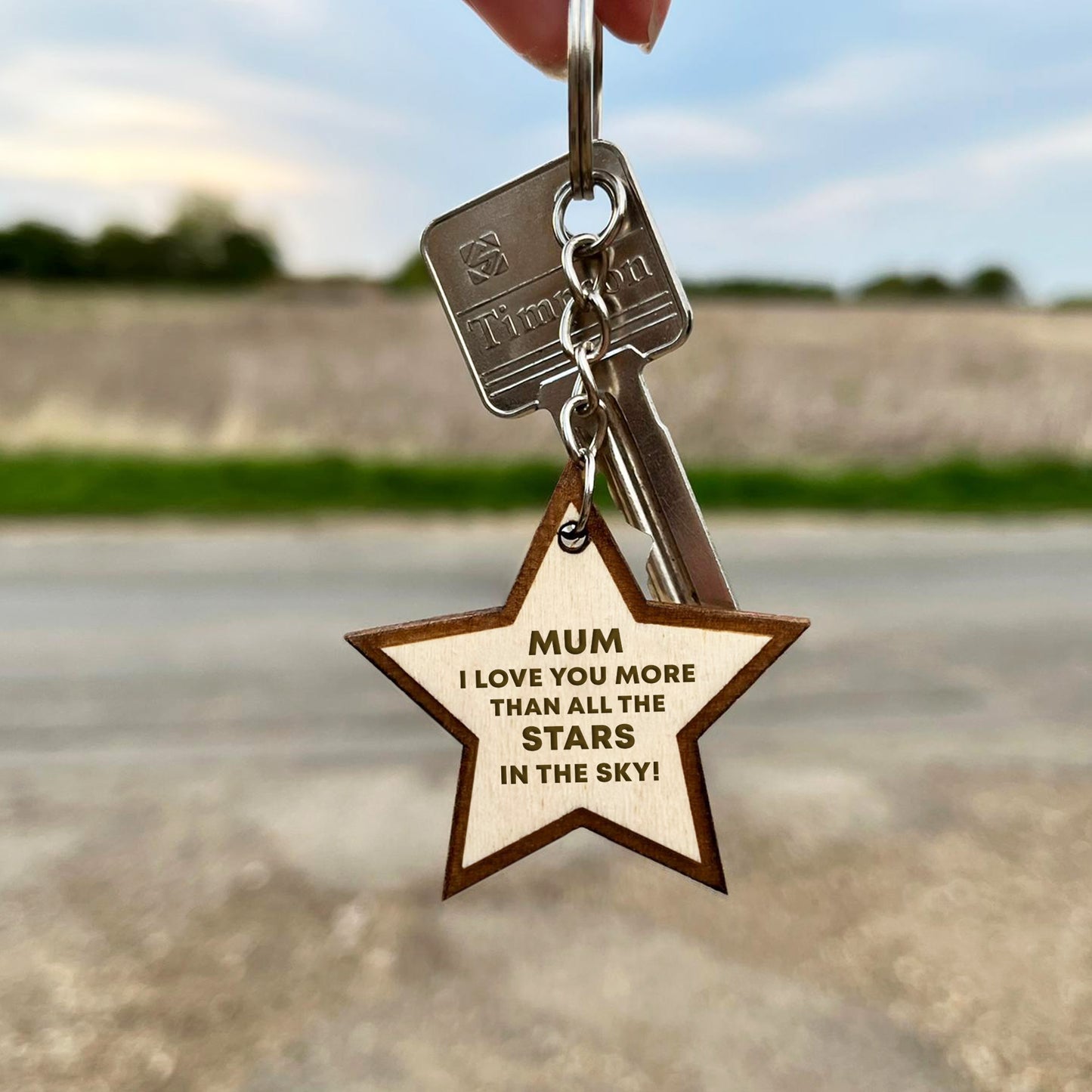 Mum Gifts For Birthday Christmas Wood Keyring Thank You Mum Gift