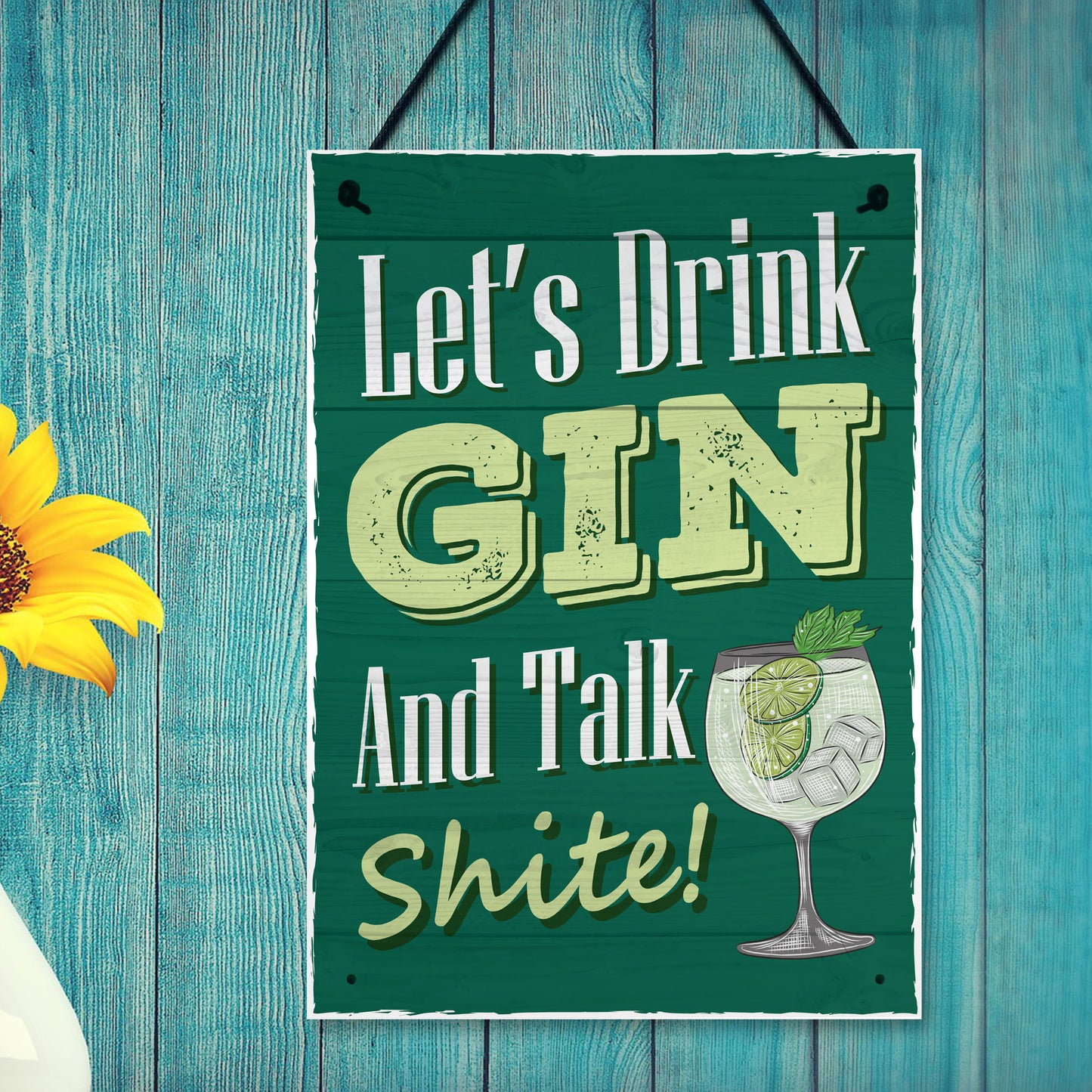 Funny Gin Sign Lets Drink Gin Funny Friendship Gift Home Bar