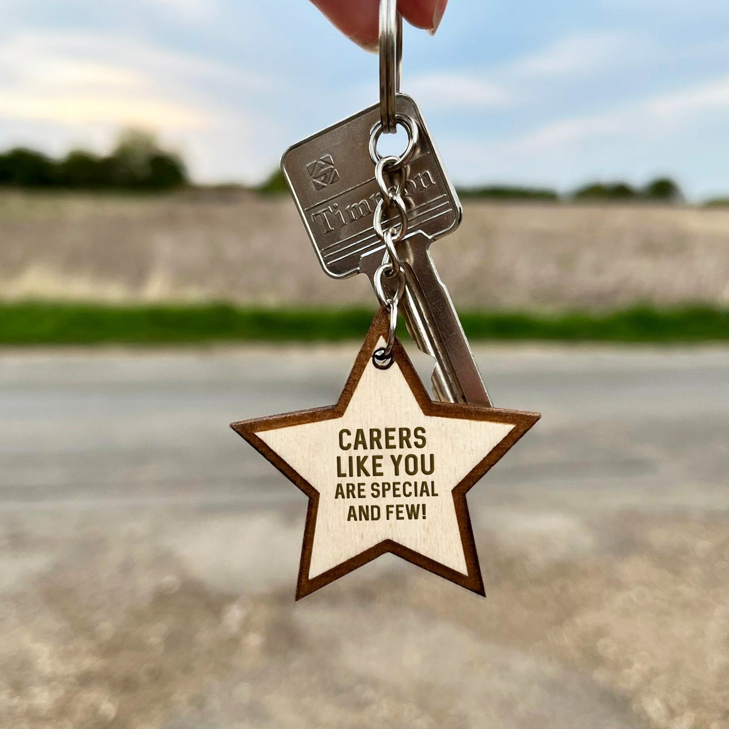 Thank You Gift For Carer Wooden Keyring Gift For Nurse