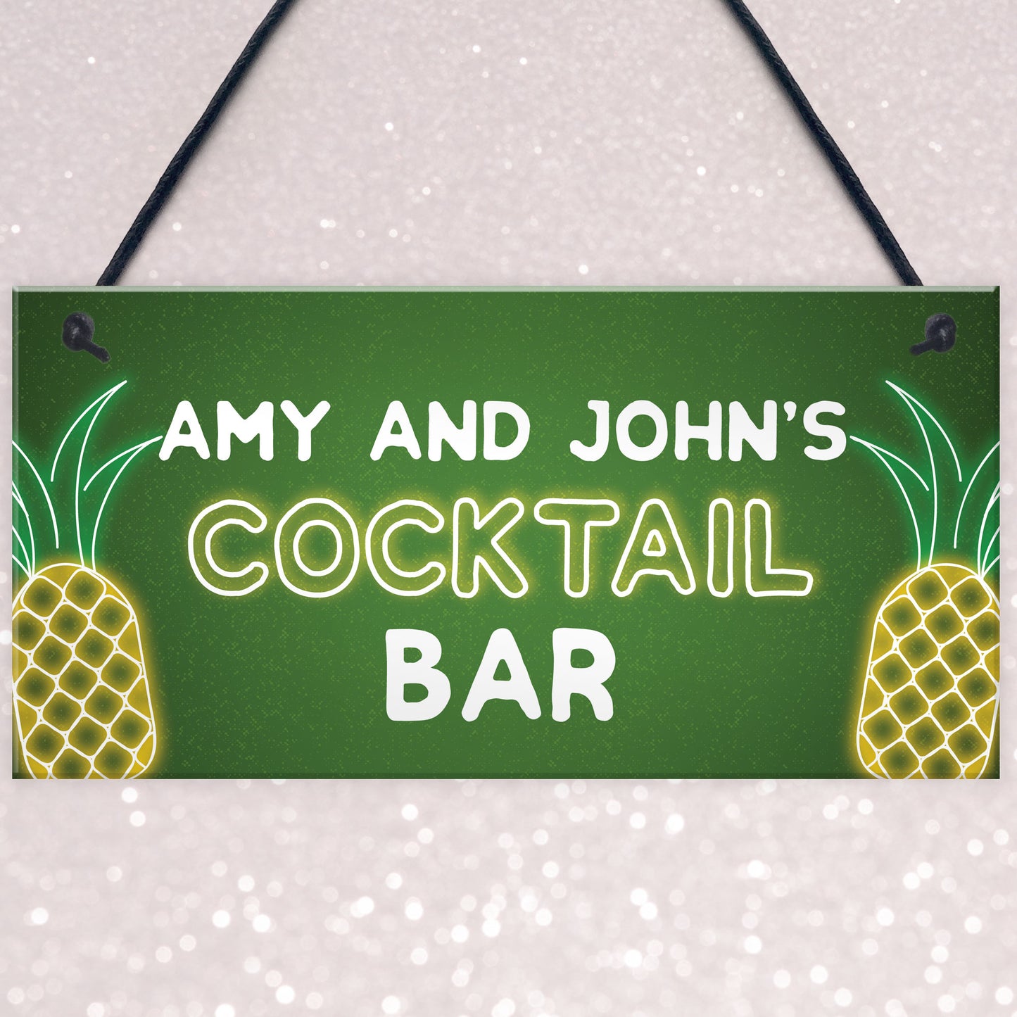 Personalised Cocktail Bar Neon Effect Bar Signs And Plaques Gift