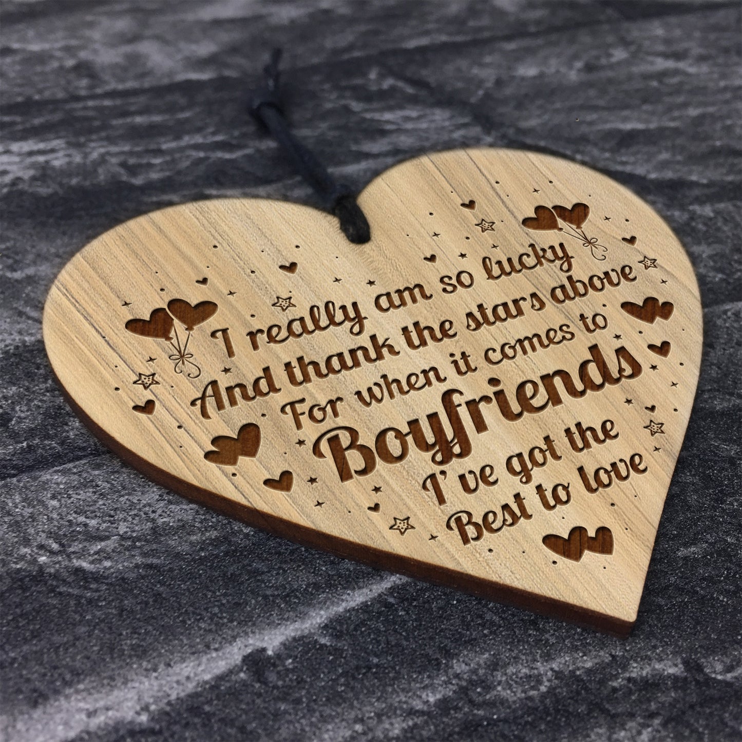 Boyfriend Gift Idea Engraved Heart Anniversary Birthday Xmas