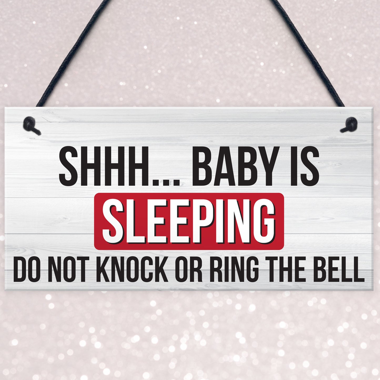 Shh.. Baby Is Sleeping Do Not Disturb Nursery Hanging Plaque