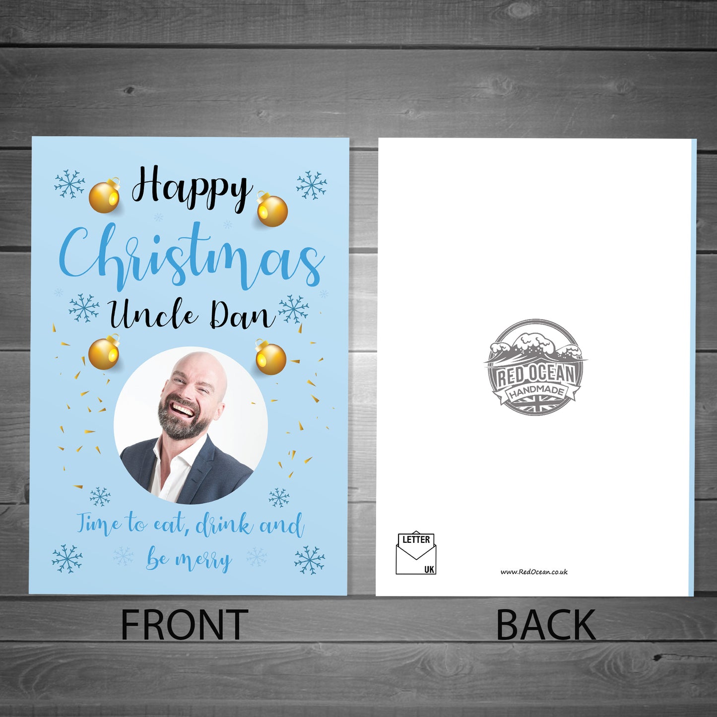 Personalised Funny Christmas Card For Uncle Photo Card For Him