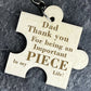 Gift For Dad Fathers Day Birthday Wood Keyring Thank You Gift