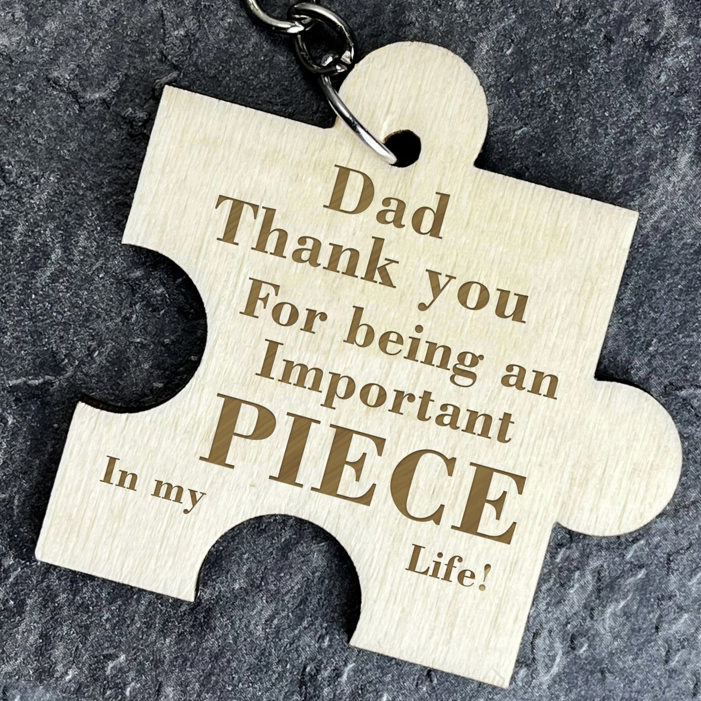 Gift For Dad Fathers Day Birthday Wood Keyring Thank You Gift