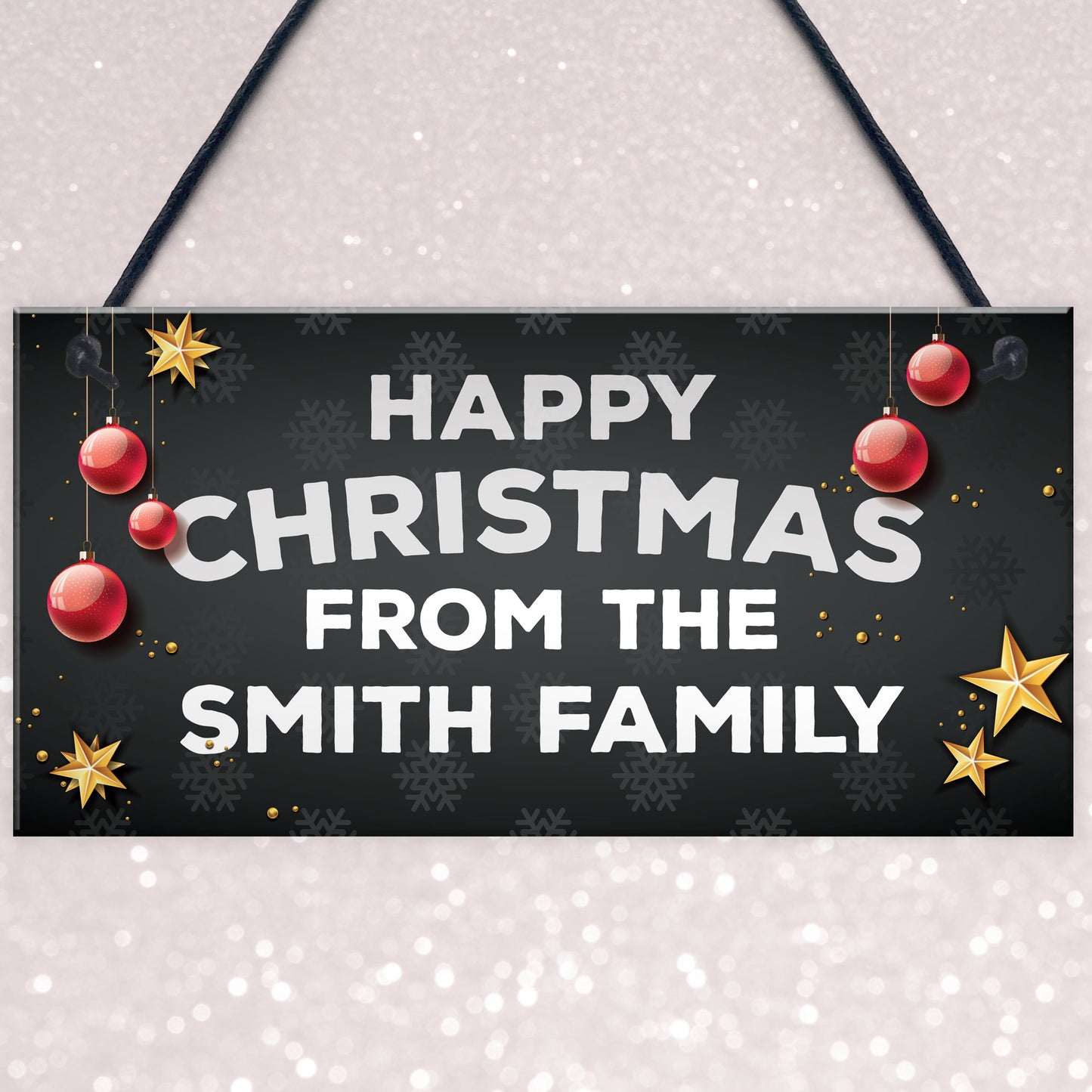 Happy Christmas Welcome Sign Personalised Christmas Decoration