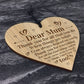 Engraved Mum Heart Oak Wooden Plaque Gift For Mum Birthday