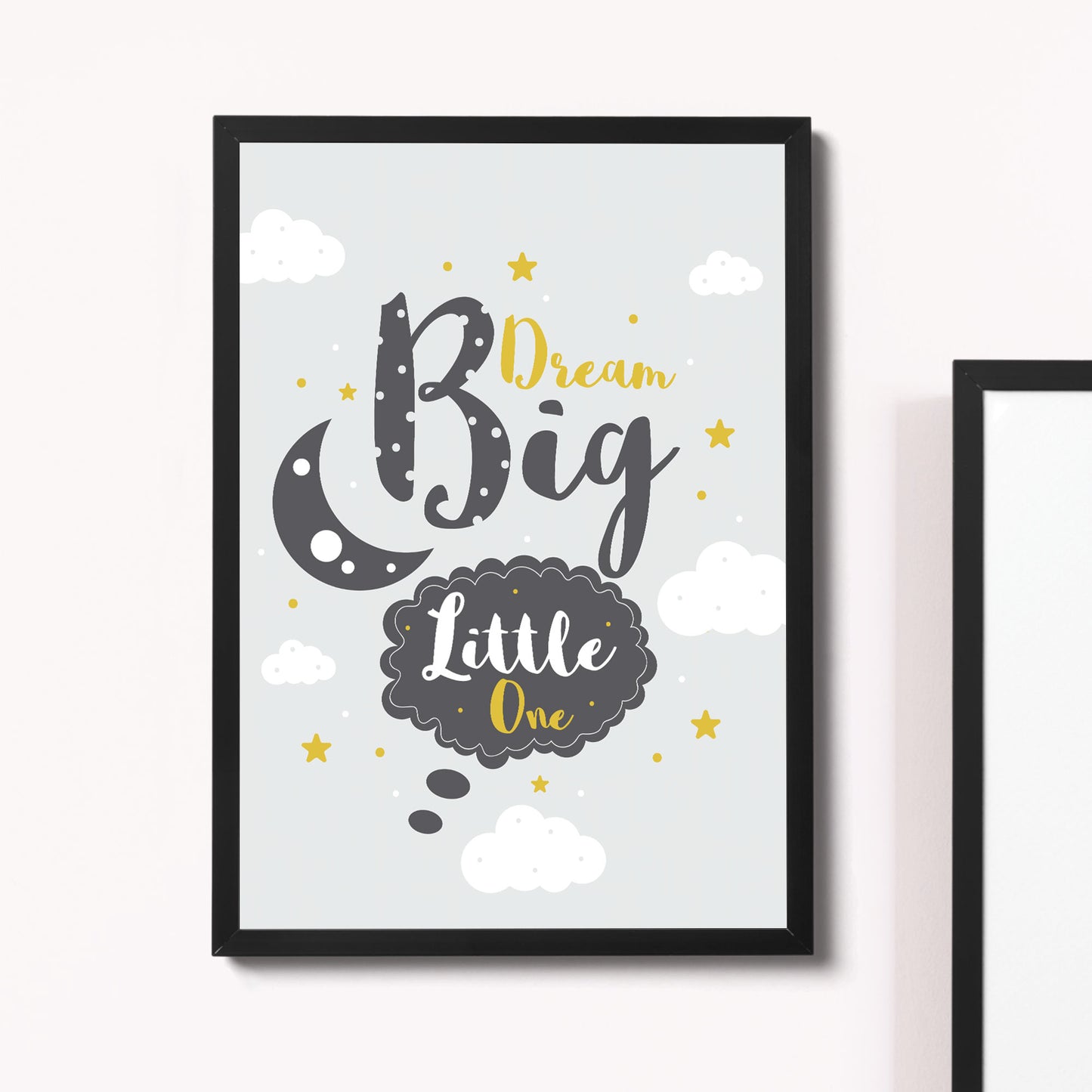 FRAMED Grey Nursery Print Boys Bedroom Sign Girls Bedroom Art