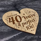 Funny 40th Birthday Gift For Him Her Engraved Heart Decorations