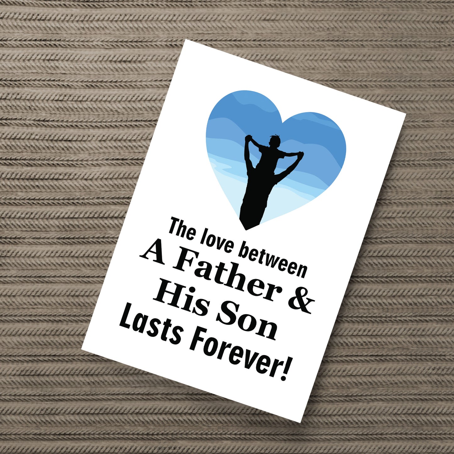 Father And Son Print Fathers Day Gift For Dad From Son