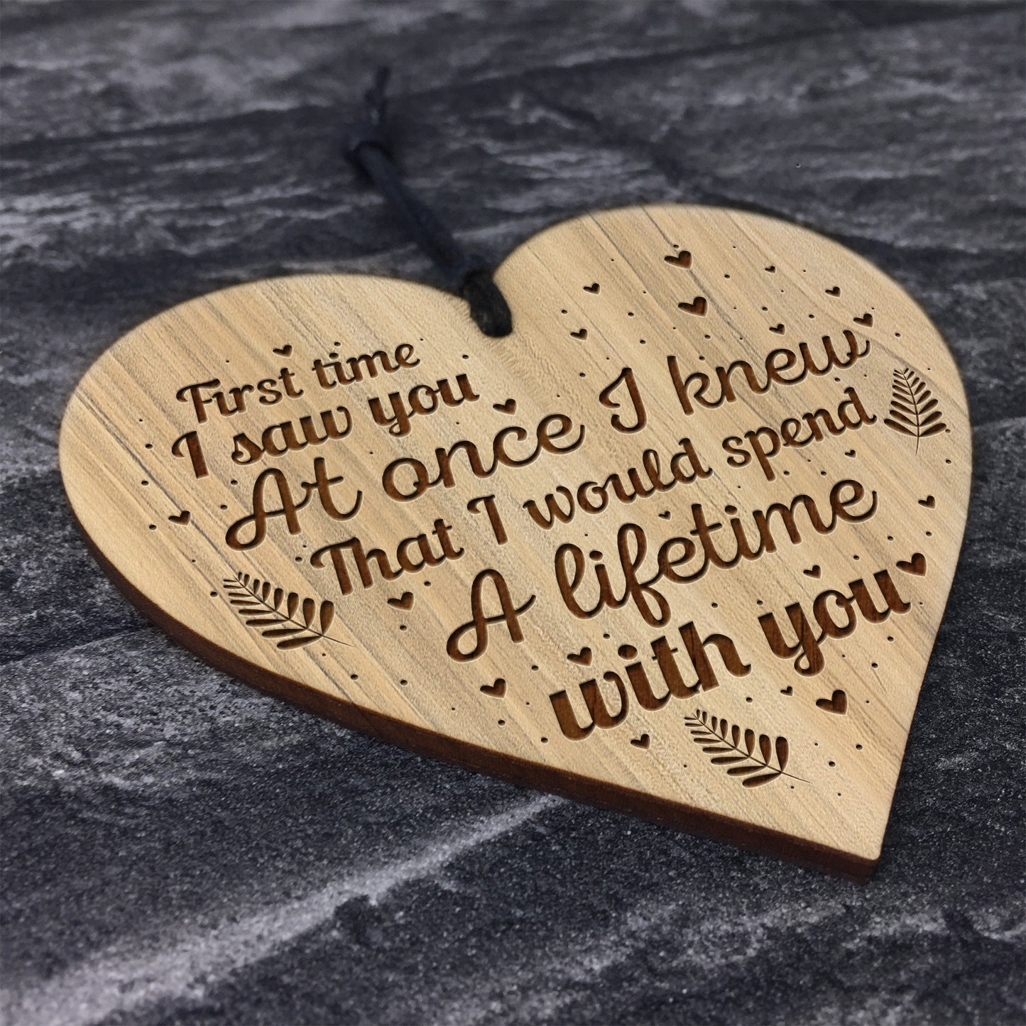 Beautiful Engraved Heart Boyfriend Girlfriend Gifts Anniversary