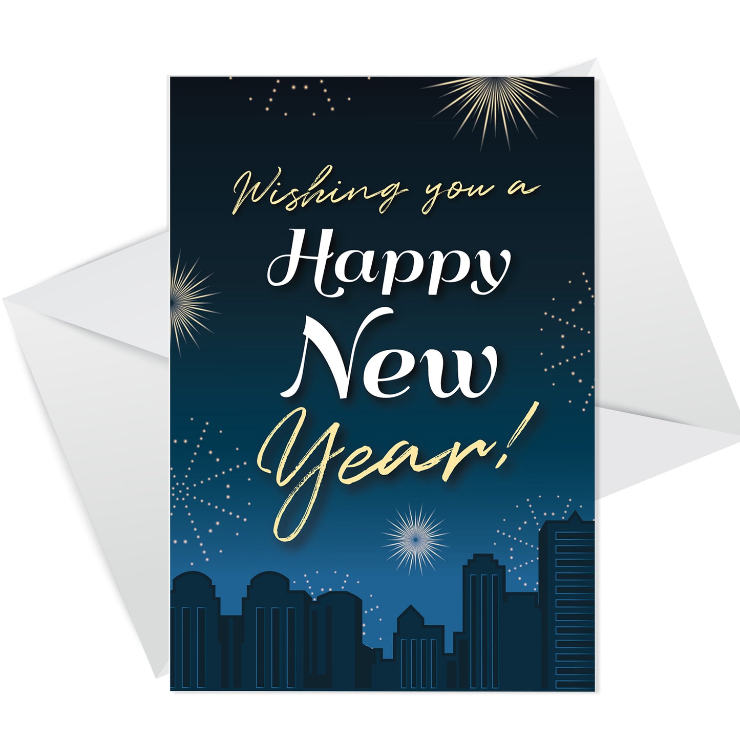 Happy New Year Cards Pack of 12 New Year Greeting Cards