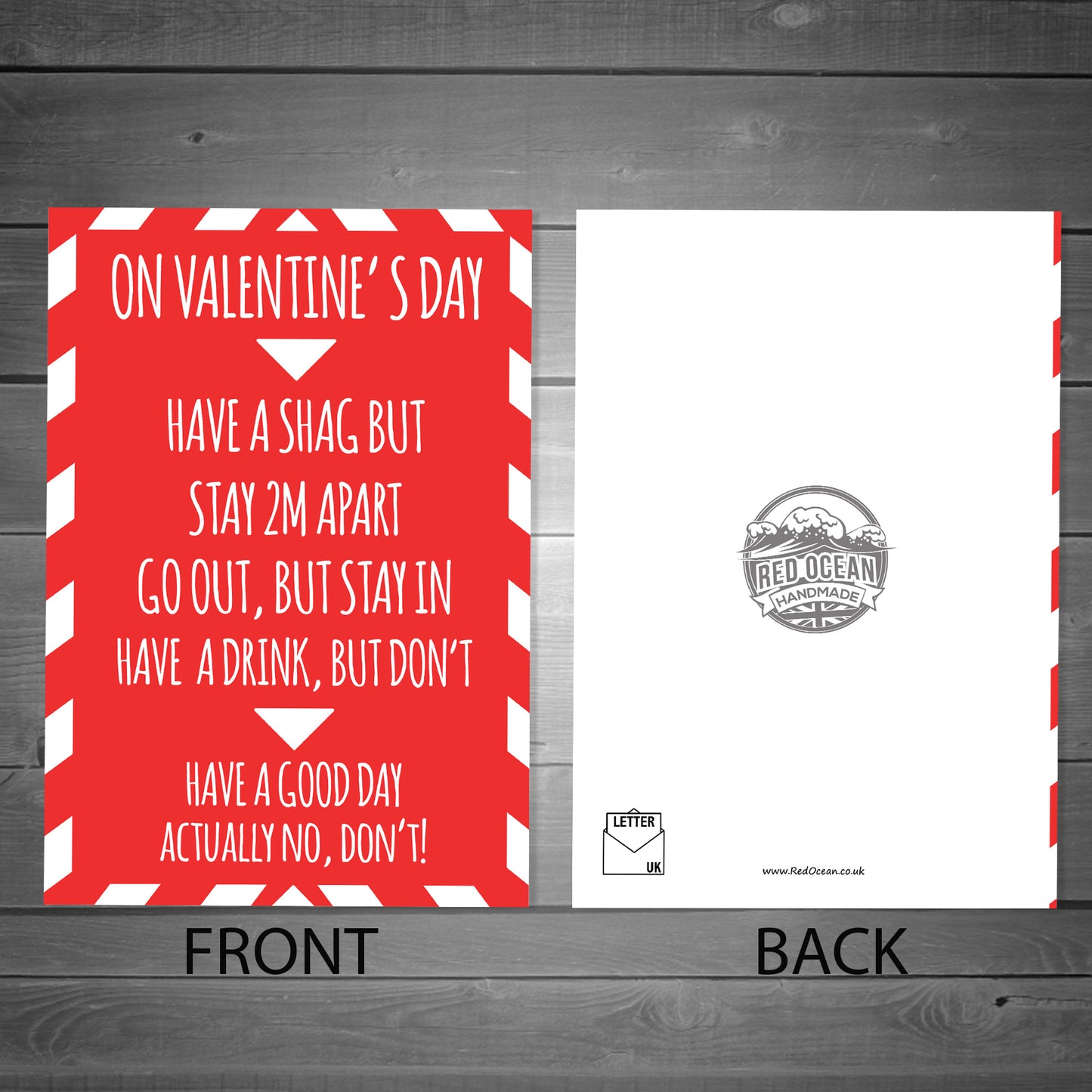 Funny Valentines Day Card Lockdown Warning Novelty Card