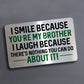 Novelty Brother Gifts Metal Wallet Card Gifts For Brother Him