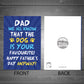 Funny Fathers Day Card From Daughter Son Dog Novelty Joke