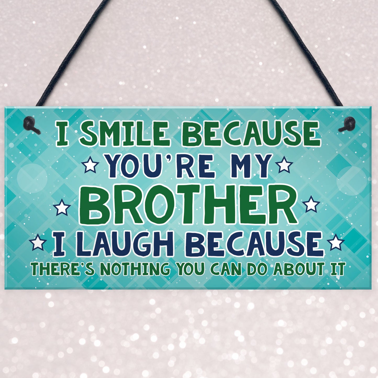 Funny Brother Gift Hanging Plaque Novelty Brother Birthday Xmas