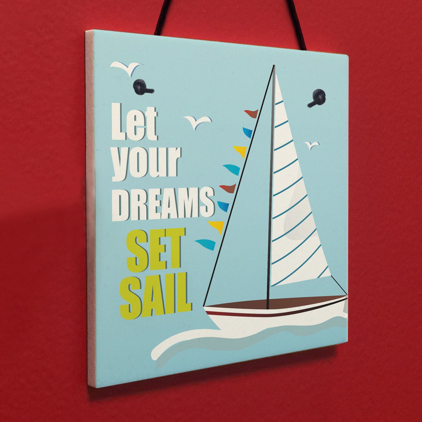 Let Your Dreams Chic Sign Vintage Nautical Seaside Plaques Gifts