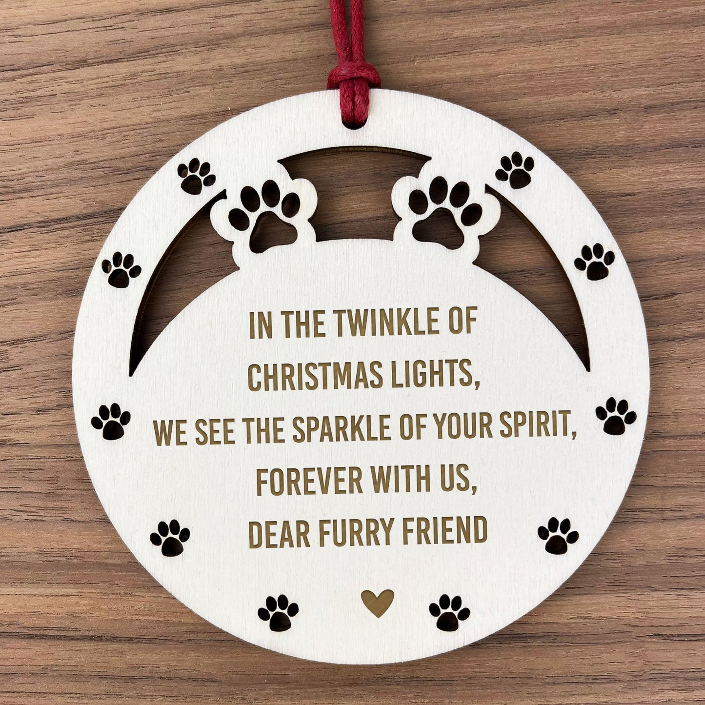 Christmas Tree Decoration Wooden Pet Memorial Decoration Dog Cat
