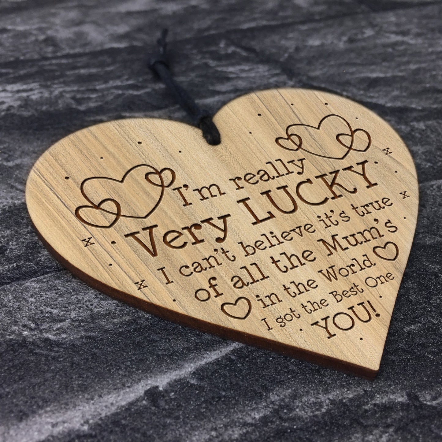 Mum Gift Birthday Christmas Engraved Heart Thank You Daughter