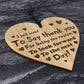 Boyfriend Girlfriend Gifts THANK YOU Engraved Heart Anniversary