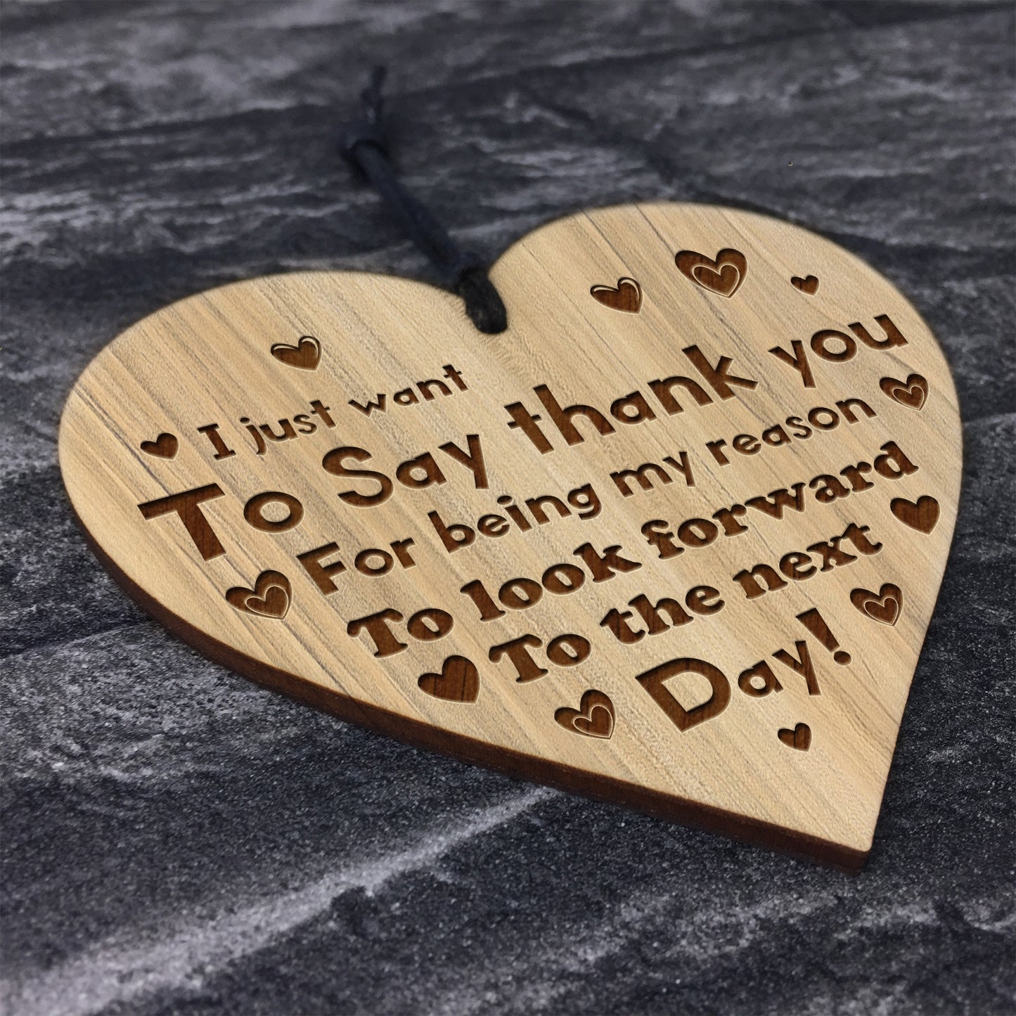 Boyfriend Girlfriend Gifts THANK YOU Engraved Heart Anniversary