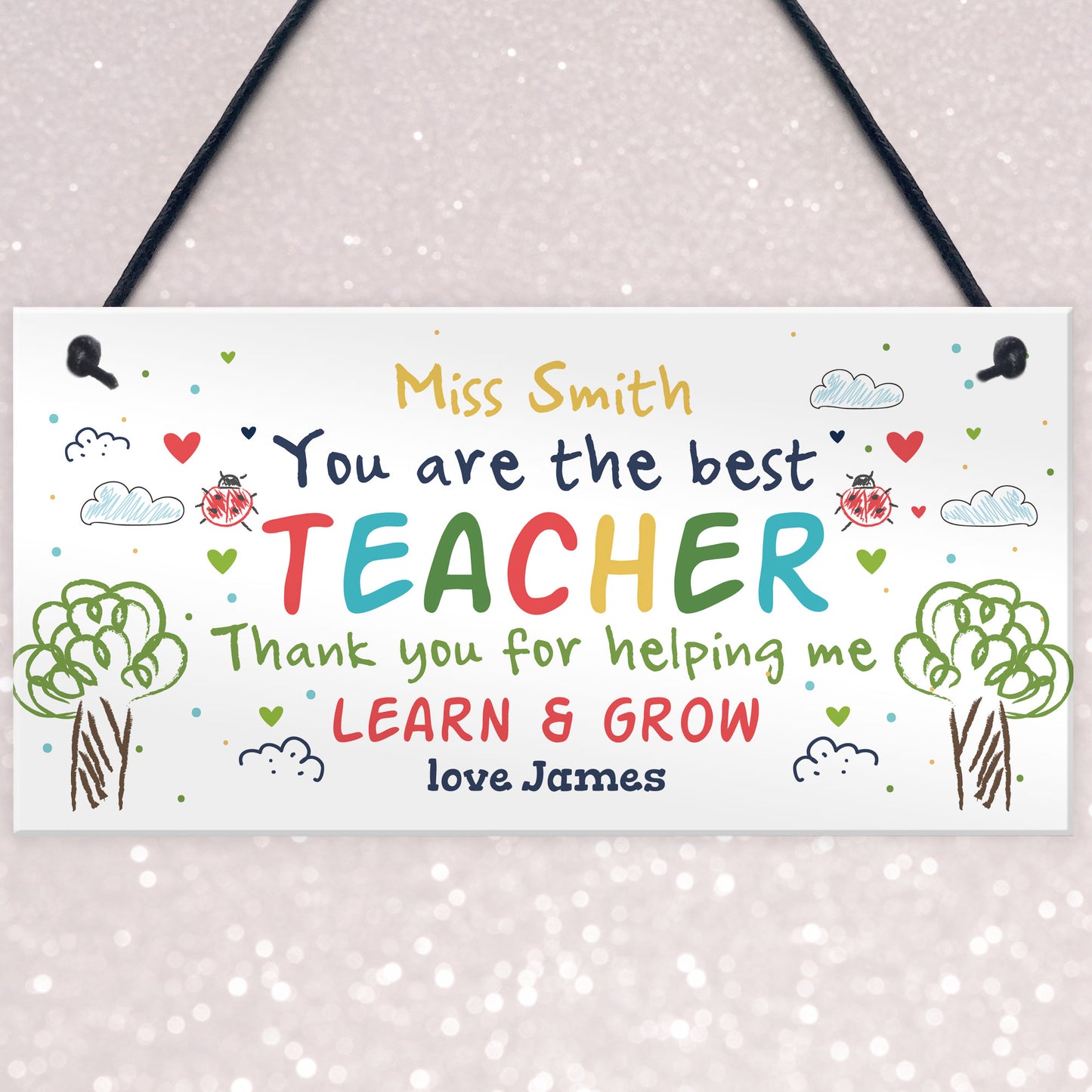 Teacher Gift Personalised Leaving Present Best Teacher Gift